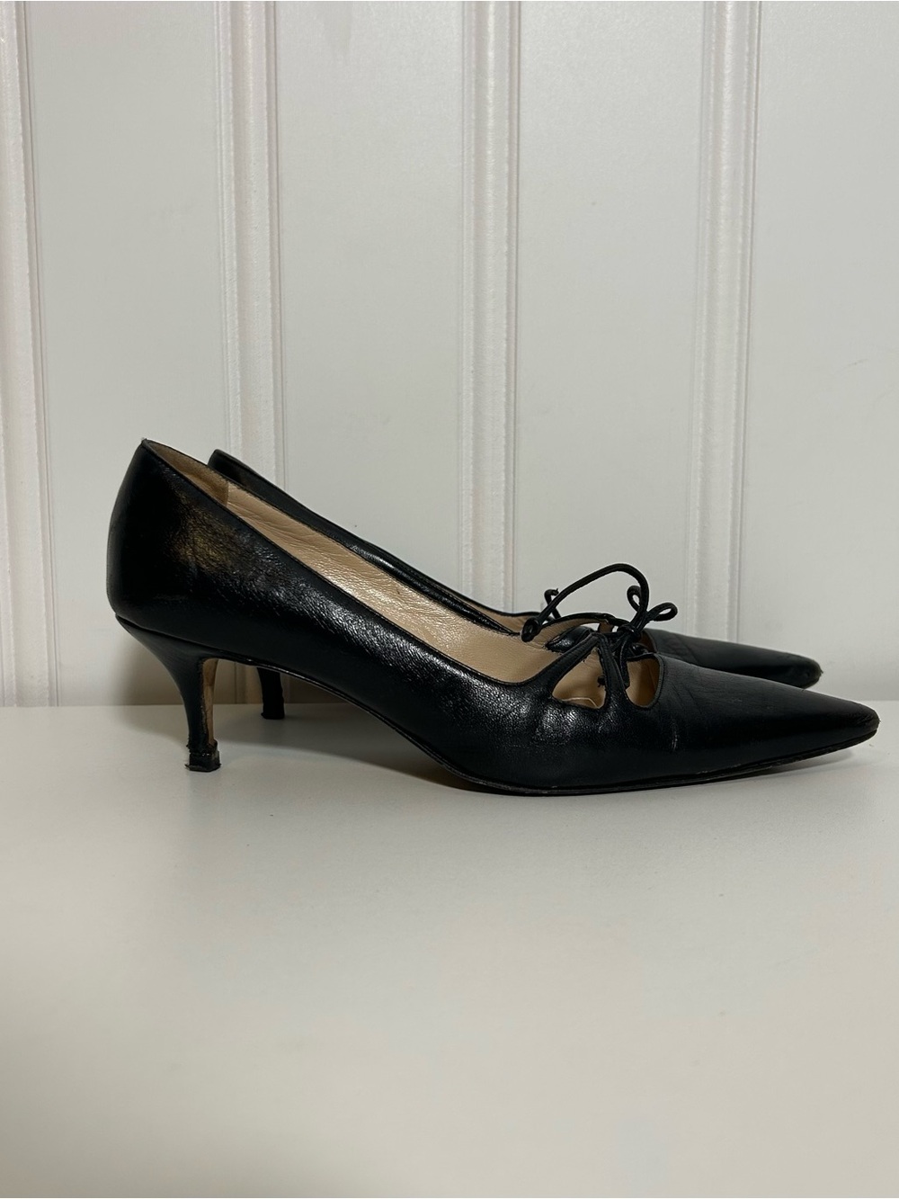 Manolo blahnik vintage bow black